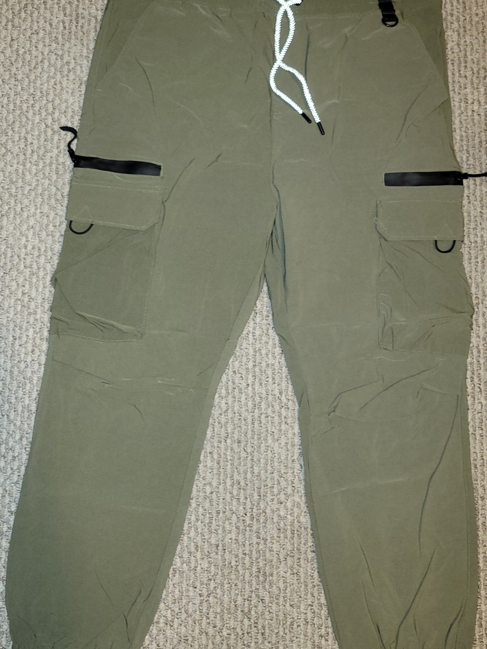 Men's Encrypted Olive Cargo Jogger Pants Size 2xl